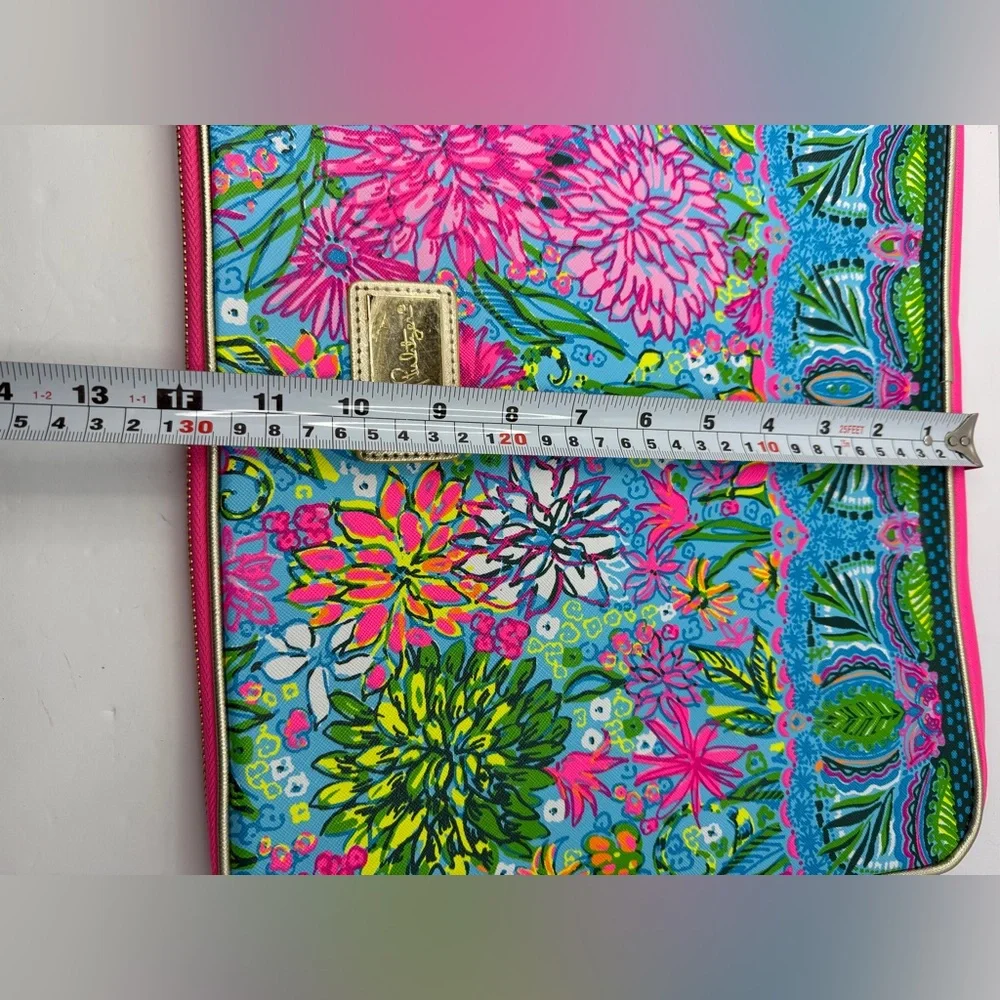 Lilly Pulitzer Laptop Sleeve Pouch Seabreeze Blue Walking On Sunshine - Picture 10 of 11